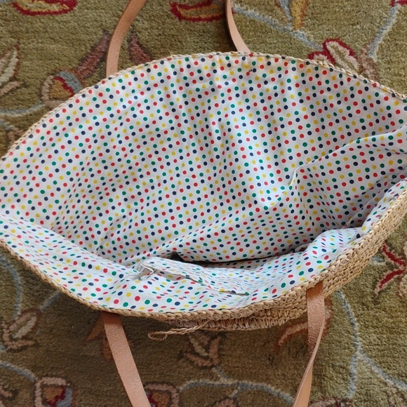 π Beautiful Straw Hat with Bow Red, Orange, Yellow w/ BOW EUC - Picture 6 of 15